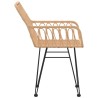 Chaises de jardin lot de 2 accoudoir 56x64x80 cm Résine tressée 