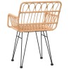 Chaises de jardin lot de 2 accoudoir 56x64x80 cm Résine tressée 