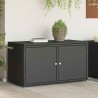 Armoire de rangement jardin noir 110x55x60,5 cm résine tressée 