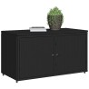 Armoire de rangement jardin noir 110x55x60,5 cm résine tressée 