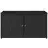 Armoire de rangement jardin noir 110x55x60,5 cm résine tressée 