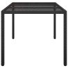 Table de repas de jardin noire 150x90x75 cm Poly Rattan 