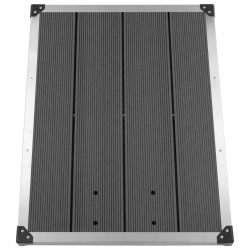 Receveur de douche extérieur WPC Inox 80x62 cm Gris 