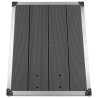 Receveur de douche extérieur WPC Inox 80x62 cm Gris 