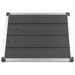 Receveur de douche extérieur WPC Inox 80x62 cm Gris 