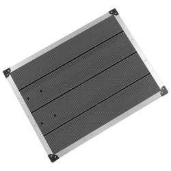 Receveur de douche extérieur WPC Inox 80x62 cm Gris 