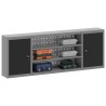Armoire à outils murale avec panneau perforé Noir 150x20x55 cm Acier 