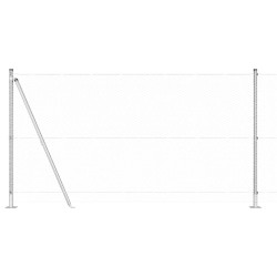 Ensemble de Clôture Ensemble de 2 Acier galvanisé 25 x 1,2 m 
