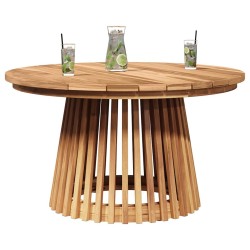 Table de Café de Jardin Ø70x40 cm en Bois Massif Teck 