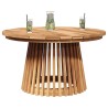 Table de Café de Jardin Ø70x40 cm en Bois Massif Teck 