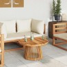 Table de Café de Jardin Ø70x40 cm en Bois Massif Teck 