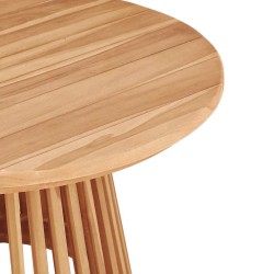 Table de Café de Jardin Ø70x40 cm en Bois Massif Teck 