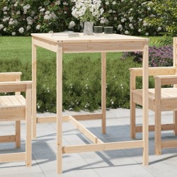 Table de jardin 121x82,5x110 cm bois massif de pin 
