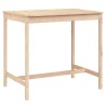 Table de jardin 121x82,5x110 cm bois massif de pin 