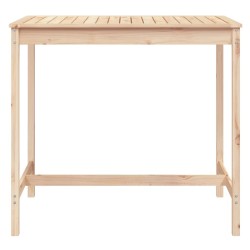 Table de jardin 121x82,5x110 cm bois massif de pin 