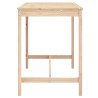 Table de jardin 121x82,5x110 cm bois massif de pin 
