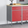 Cabinet de travail Rouge 50x55x84 cm Acier 