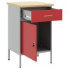 Cabinet de travail Rouge 50x55x84 cm Acier 