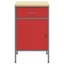 Cabinet de travail Rouge 50x55x84 cm Acier 