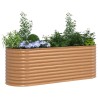 Parterre de jardin marron - Apparence bois 240x80x81 cm en acier 