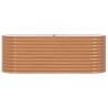 Parterre de jardin marron - Apparence bois 240x80x81 cm en acier 