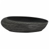 Vasque à poser gris et noir ovale 59x40x14 cm céramique 