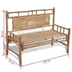 Banc de jardin 120 cm Bambou 