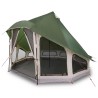 Tente de famille Tipi verte pour 6 personnes, imperméable. 