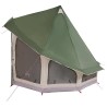 Tente de famille Tipi verte pour 6 personnes, imperméable. 