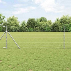 Clôture de Jardin 0,8 x 25 m en Acier Galvanisé 