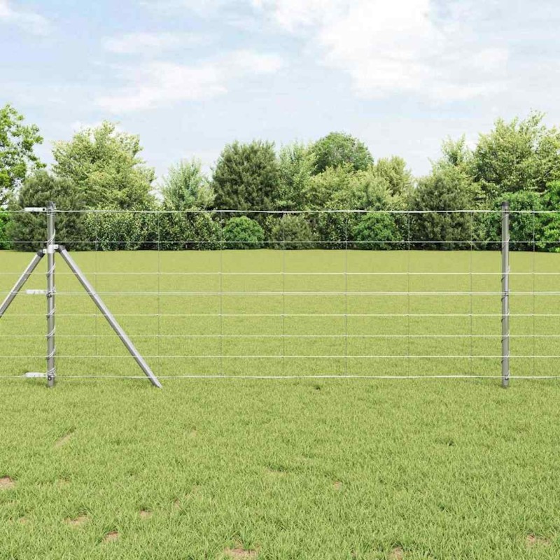 Clôture de Jardin 0,8 x 25 m en Acier Galvanisé 
