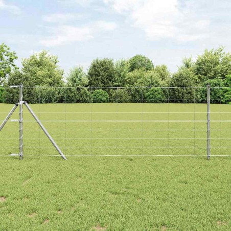 Clôture de Jardin 0,8 x 25 m en Acier Galvanisé 
