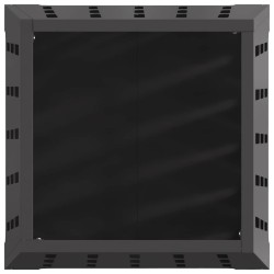Foyer carré noir 50x50x70 cm en acier 