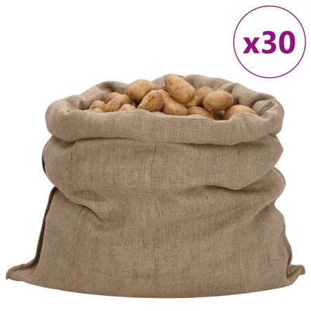 Sacs en jute 30 pcs 100x110 cm 100 % jute 340 g/m² 