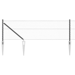 Clôture Hexagonale Grise 0.6x25 m Acier 