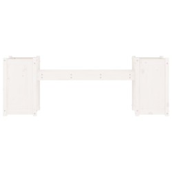 Banc avec jardinières blanc 180x36x63 cm bois massif de pin 