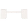 Banc avec jardinières blanc 180x36x63 cm bois massif de pin 