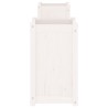 Banc avec jardinières blanc 180x36x63 cm bois massif de pin 