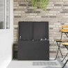 Boîte de Rangement Extérieure Noir 80 x 50.5 x 50 cm 