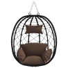 Chaise œuf suspendue panier sans support café en poly rattan 