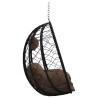 Chaise œuf suspendue panier sans support café en poly rattan 