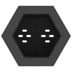 Foyer Sans Fumée Hexagonal Noir 38x38x51 cm Acier 