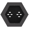 Foyer Sans Fumée Hexagonal Noir 38x38x51 cm Acier 