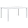 Table de jardin Blanc 150x90x72 cm Plastique Aspect de rotin 