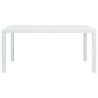Table de jardin Blanc 150x90x72 cm Plastique Aspect de rotin 