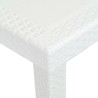 Table de jardin Blanc 150x90x72 cm Plastique Aspect de rotin 