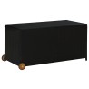 Boîte de rangement de jardin noir 120x65x61 cm résine tressée 
