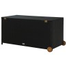 Boîte de rangement de jardin noir 120x65x61 cm résine tressée 