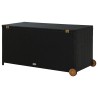 Boîte de rangement de jardin noir 120x65x61 cm résine tressée 
