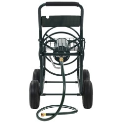 Chariot dévidoir avec connecteur de tuyau 1/2" 75 m Acier 